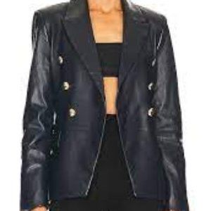 Lamarque  CATHERINE DOUBLE BREASTED LEATHER BLAZER